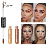 5 Colors Double-Headed Brightening Liquid Concealer Contour Foundation Cream Waterproof Face Make