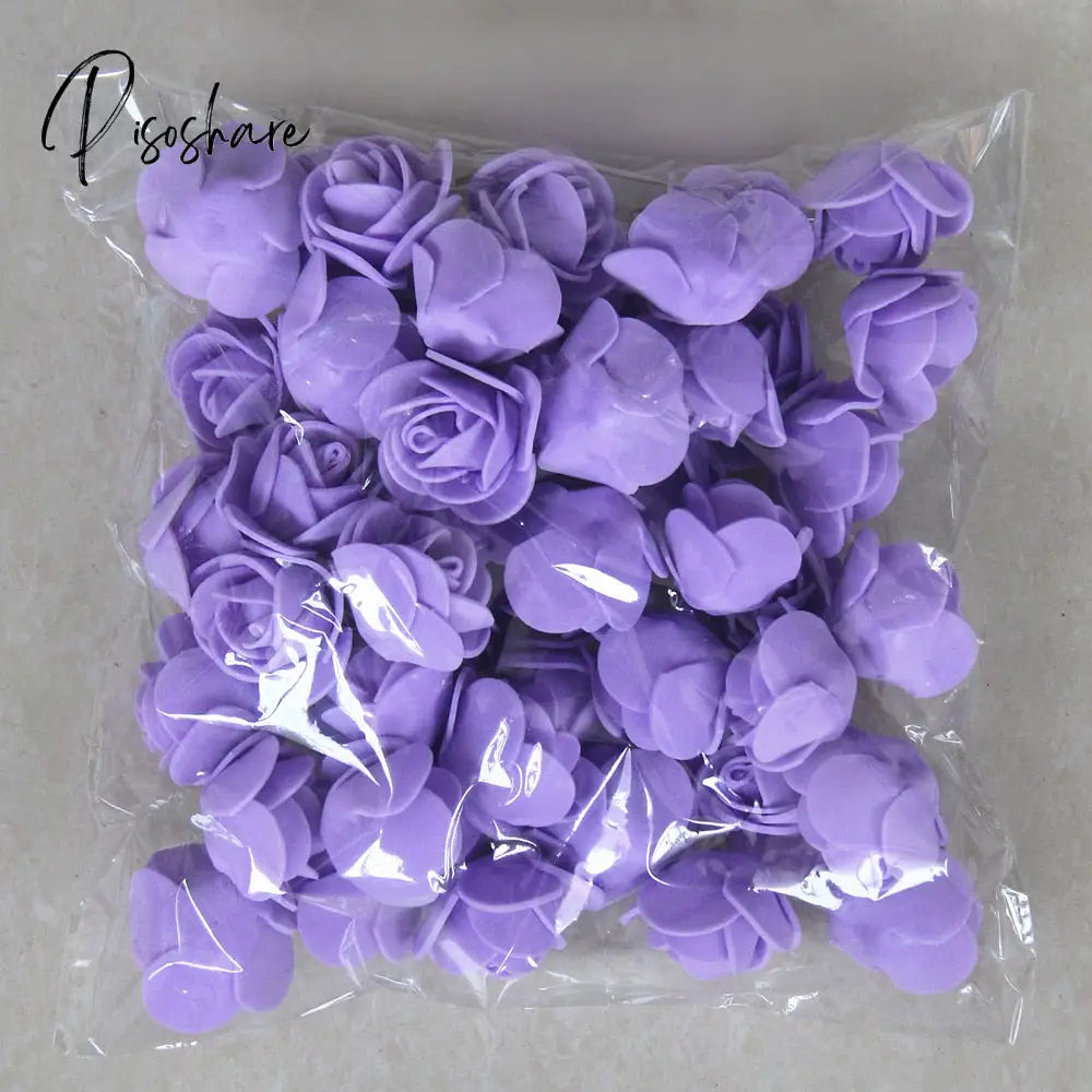 50/100/200/500Pcs 3Cm Foam Rose For Bear Artificial Flowers Diy Gifts Box Wedding Decorative