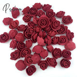 50/100/200/500Pcs 3Cm Foam Rose For Bear Artificial Flowers Diy Gifts Box Wedding Decorative