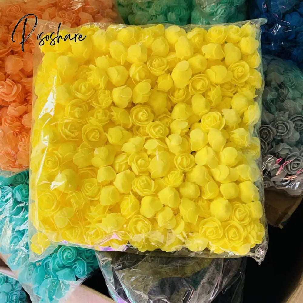 50/100/200/500Pcs 3Cm Foam Rose For Bear Artificial Flowers Diy Gifts Box Wedding Decorative