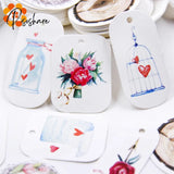 50Pcs/Lot Beautiful Paper Tags With Hemp Rope Wedding Diy Package Party Decorations Mariage