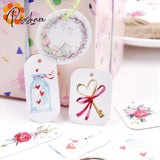 50Pcs/Lot Beautiful Paper Tags With Hemp Rope Wedding Diy Package Party Decorations Mariage