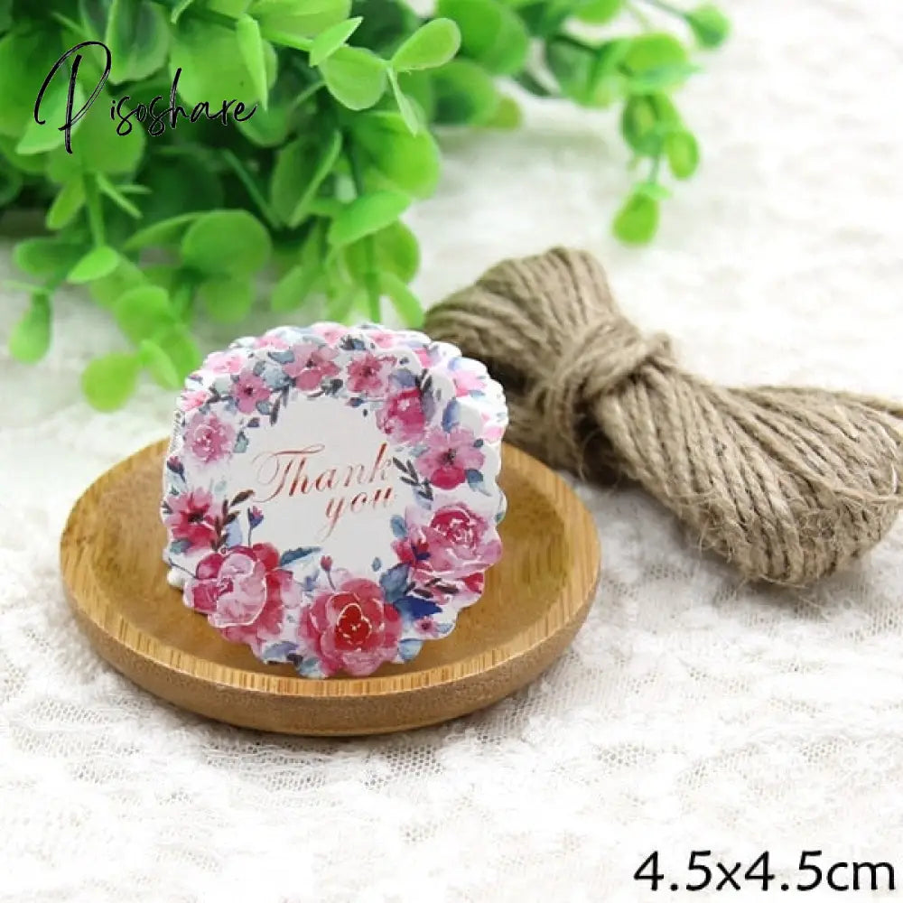 50Pcs/Lot Beautiful Paper Tags With Hemp Rope Wedding Diy Package Party Decorations Mariage