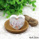 50Pcs/Lot Beautiful Paper Tags With Hemp Rope Wedding Diy Package Party Decorations Mariage