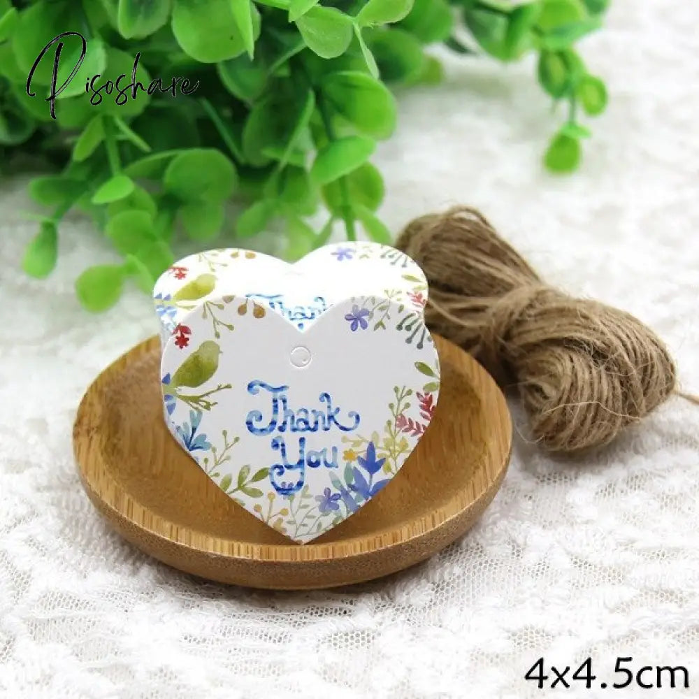 50Pcs/Lot Beautiful Paper Tags With Hemp Rope Wedding Diy Package Party Decorations Mariage