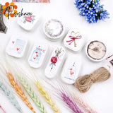 50Pcs/Lot Beautiful Paper Tags With Hemp Rope Wedding Diy Package Party Decorations Mariage