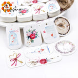 50Pcs/Lot Beautiful Paper Tags With Hemp Rope Wedding Diy Package Party Decorations Mariage