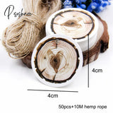 50Pcs/Lot Beautiful Paper Tags With Hemp Rope Wedding Diy Package Party Decorations Mariage
