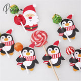 50Pcs/Lot Cartoons Santa Claus Paper Lollipop Cards Diy Gift Package Decor Christmas Decoration