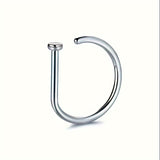 1pc/2pcs Fashion Stainless Steel Nose Ring Lip Ring Without Perforating, Lip Nose Clip