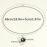 New Luminous 12 Zodiac Necklace Retro Moon Pendant Card Short Necklace, father's day gift