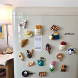[8 Cute Fridge Magnets Decorative] Set of 8 Cute Fridge Magnets, Decorative for Kitchen And Bedroom, Creative Resin Fridge Magnets, a Gift for Friends During The Holidays.