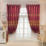 1 Panel Chenille Semi Blackout Curtains, European Embroidered Flower Curtains for Living Room Bedroom Window Door Decoration Home Decor