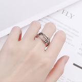 1pc Dainty Anxiety Ring Fidget Anxiety Ring With Bead Adjustable Rotatable Anti Stress Ring Relief Artificial Jewelry Gifts