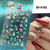 5D Acrylic Flowers Stickers Nails Art Supplies Gradient Pink White Floral Lace Nail Slider Summer