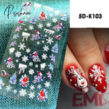 5D Acrylic Flowers Stickers Nails Art Supplies Gradient Pink White Floral Lace Nail Slider Summer