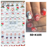 5D Acrylic Flowers Stickers Nails Art Supplies Gradient Pink White Floral Lace Nail Slider Summer