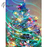 5D Diy Full Round Diamond Painting Santa Snowman Dog Embroidery Christmas Tree Picture Of