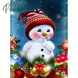 5D Diy Full Round Diamond Painting Santa Snowman Dog Embroidery Christmas Tree Picture Of