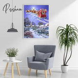 5D Diy Full Round Diamond Painting Santa Snowman Dog Embroidery Christmas Tree Picture Of