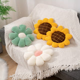 [Cozy Polyester] Sunflower Plush Pillow - Cozy Polyester Cover - Home Decor Accents