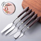 5Pcs/Set Cake Spatula Set Stainless Steel Butter Cream Knife Scraper Smoother Metal Decoration