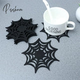 6/4/2Pcs Coasters Spider Web Decorative Halloween Themed Decorarion Supplies Doilies Placemats For