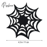 6/4/2Pcs Coasters Spider Web Decorative Halloween Themed Decorarion Supplies Doilies Placemats For