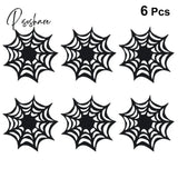 6/4/2Pcs Coasters Spider Web Decorative Halloween Themed Decorarion Supplies Doilies Placemats For