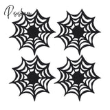 6/4/2Pcs Coasters Spider Web Decorative Halloween Themed Decorarion Supplies Doilies Placemats For