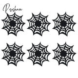 6/4/2Pcs Coasters Spider Web Decorative Halloween Themed Decorarion Supplies Doilies Placemats For