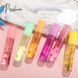 6 Color Random Roll-On Fruit Oil Lip Balm Gloss Moisturizing Mirror Transparent Long Lasting