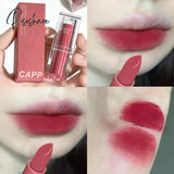 6 Colors Matte Waterproof Velvet Lipstick Sexy Red Brown Nude Pigments Longlasting Makeup Long