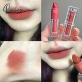 6 Colors Matte Waterproof Velvet Lipstick Sexy Red Brown Nude Pigments Longlasting Makeup Long