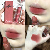 6 Colors Matte Waterproof Velvet Lipstick Sexy Red Brown Nude Pigments Longlasting Makeup Long