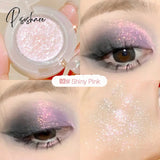 6 Colors Monochrome Eyeshadow Waterproof Lasting Glitter Discoloration Highlighter Palette Rose