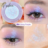 6 Colors Monochrome Eyeshadow Waterproof Lasting Glitter Discoloration Highlighter Palette Rose