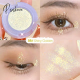 6 Colors Monochrome Eyeshadow Waterproof Lasting Glitter Discoloration Highlighter Palette Rose