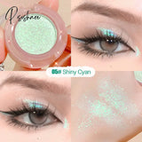 6 Colors Monochrome Eyeshadow Waterproof Lasting Glitter Discoloration Highlighter Palette Rose