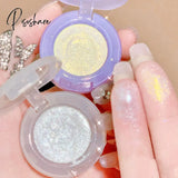 6 Colors Monochrome Eyeshadow Waterproof Lasting Glitter Discoloration Highlighter Palette Rose