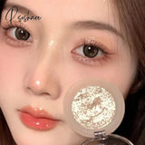 6 Colors Monochrome Eyeshadow Waterproof Lasting Glitter Discoloration Highlighter Palette Rose