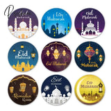 60/120Pcs Ramadan Eid Mubarak Decorations Paper Sticker Gift Lable Seal Islamic Muslim Eid Al-Fitr