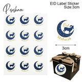 60/120Pcs Ramadan Eid Mubarak Decorations Paper Sticker Gift Lable Seal Islamic Muslim Eid Al-Fitr