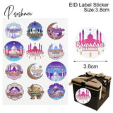 60/120Pcs Ramadan Eid Mubarak Decorations Paper Sticker Gift Lable Seal Islamic Muslim Eid Al-Fitr