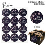 60/120Pcs Ramadan Eid Mubarak Decorations Paper Sticker Gift Lable Seal Islamic Muslim Eid Al-Fitr