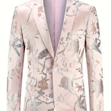 Classic Mens Hand-Embroidered Blazer - Chic & Retro Style - Perfect for Banquets, Parties, & Weddings - A Timeless, Stylish Suit Jacket for Special Occasions