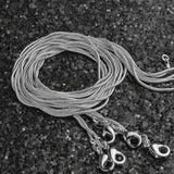 5 Pcs/1 Pcs Men Women Snake Chain Necklace Fashion Wedding Party Exquisite Jewelry (16/18/20/22/24/26/28/30inch)