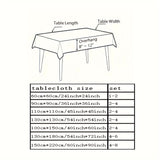 Pastoral Style Four Leaf Flower Polyester Tablecloth - 1pc Vintage Crochet Tassel Square Table Cover - Machine Made Woven Decor for Wedding, Family Gathering, Christmas, Long Table & Dressing Table Decoration