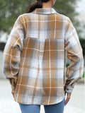 Classic Women's Plaid Print Long Sleeve Button Front Shirt - Casual Chic for Everyday Wear