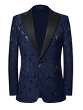 All-Season Men's Blazer – Versatile & Stylish Lapel Casual Party Jacket with Elegant Color Block Design